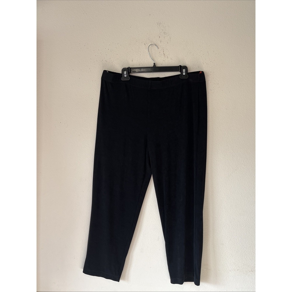 TRAVELERS By CHICO'S Women Slinky Knit Dress Pant Straight Leg Black 3 Short XL